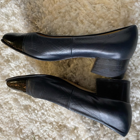 Peter Kaiser womens black dress shoes size 7.5 with low block heels - Picture 6 of 8